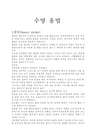 수영 용법