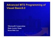 Advanced MTS Programming of Visual Basic6.0
