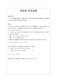 운동량 보존 실험 결과지