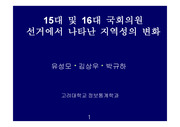 15대 및 16대 국회의원 선거에서 나타난 지역성의 변화