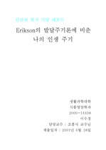 [사회복지] 에릭슨의 발달주기이론에 비춘 나의 인생주기