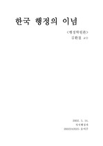 [정책이념] 한국 행정 이념