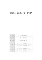 [전자상거래] B2G, C2C 및 P2P