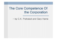 핵심역량 (The Core Competence Of the Corporation)