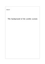 [현대정치학] The background of the yushin system