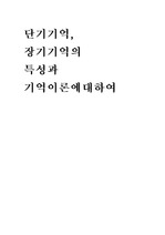 [심리학] 기억이론에대하여