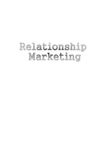 [마케팅]관계 마케팅(Relationship marketing)
