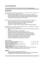 English Resume(CV)