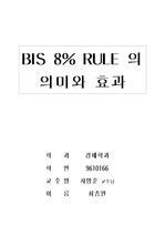 [금융] BIS 8% RULE 의 의미와 효과