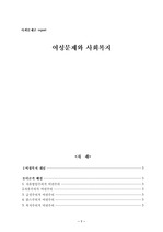 여성문제와 사회복지