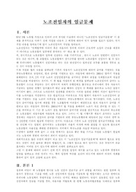 [노사관계]노조전임자의 임금지급문제