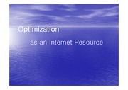 [계량경영학] Optimization as an internet resource