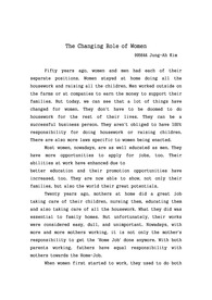 [영어영작] The changing role of women