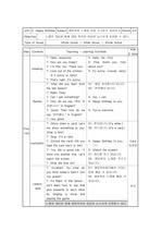 [초등영어] 3-1.3. Happy Birthday 3/4 지도안