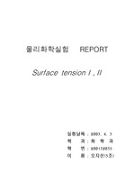 [물리화학] surface tension