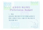 [재무행정] 성과관리 예산 사례 발표