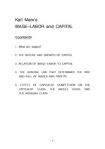[경제] 칼 맑스의 임금 노동과 자본을 읽고