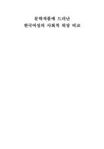 [여성사] 문학작품에 드러난 한국여성의 사회적 위상 비교