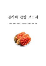 [식품] 김치의 현황과 문제점