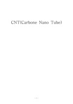 [나노튜브] 탄소나노튜브(CNT)