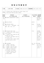 유치원 일일 교육 계획안 - 도구와 기계