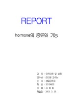 [호르몬] 호르몬의 종류와 기능