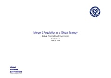 [국제 경영] 글로벌 경쟁 전략으로서의 M&A(인수 합병)