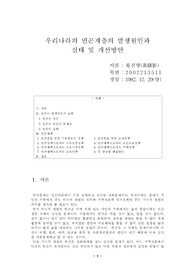 [미시경제학] 우리나라의 빈곤계층의 발생원인과 실태 및 개선방안