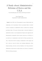 [행정개혁] A study about Administrative reforms of the U.S.A and Korea
