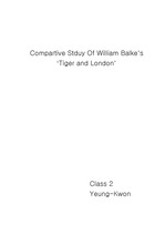 [영어영문] William Blake's Lodon and tiger(영문)