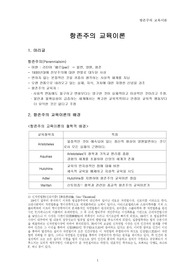 [교육철학] 항존주의 교육이론