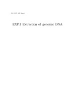 [세포생물학] Extraction of genomic DNA