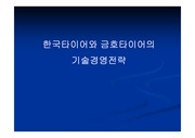 [기업전략] 한국타이어와 금호타이어의      기술경영전략