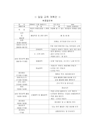 [교육 계획안]일일교육 계획안