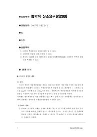 [환경수질]화학적산소요구량(COD) 실험