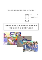 [직무계획서]서울시문화예술진흥을 위한 직무계획서