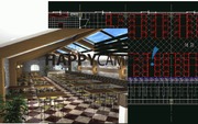 [인테리어]75평 회사 구내식당 인테리어디자인 도면+3d+견적서