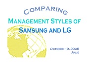 [영문][영어][경영전략][삼성, LG 경영스타일 비교] Comparing Management Styles of Samsung and LG