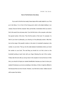 [영어작문]How to Find the Book in the Library