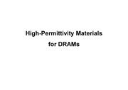 [반도체]High-Permittivity Materials for DRAMs