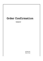 [무역]주문확인서(Order confirmation)