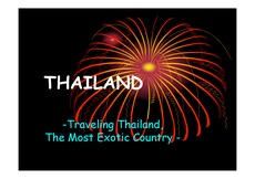 [영어발표]태국, 그 신비한 나라에 대하여 발표하기
