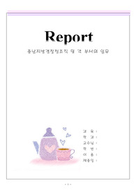 [경찰학]충남지방경찰청조직 및 각 부서의 임무