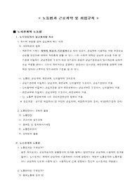 [노동법]노동법과 근로계약 및 취업규칙