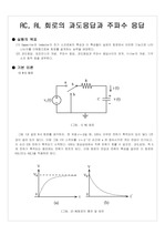 [전자공학]RC, RL 회로의 과도응답과 주파수 응답