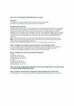 CCNA2  11과 Lab Activity (실험내용) 보고서