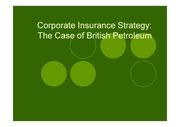 Corporate Insurance Strategy:The Case of British Petroleum