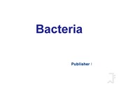 박테리아(미생물)에 관한 프리젠테이션 자료