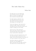 [영미시]William Blake의 The LIttle Black Boy(작은 흑인 소년)