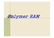 PORAM(Polymer RAM) 의 동작 특성 및 특징